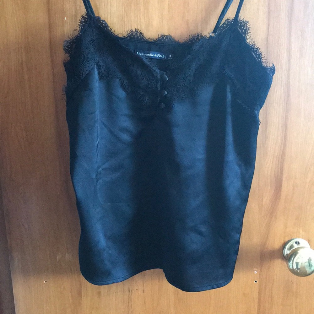 Black silk camisole